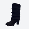 Bottes avec tige en chaussette Femme