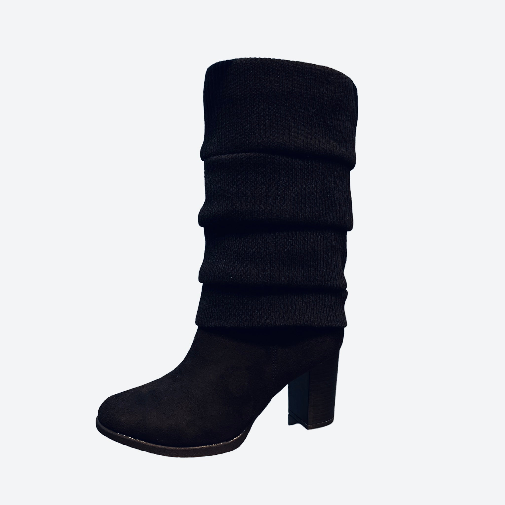 Bottes avec tige en chaussette Femme
