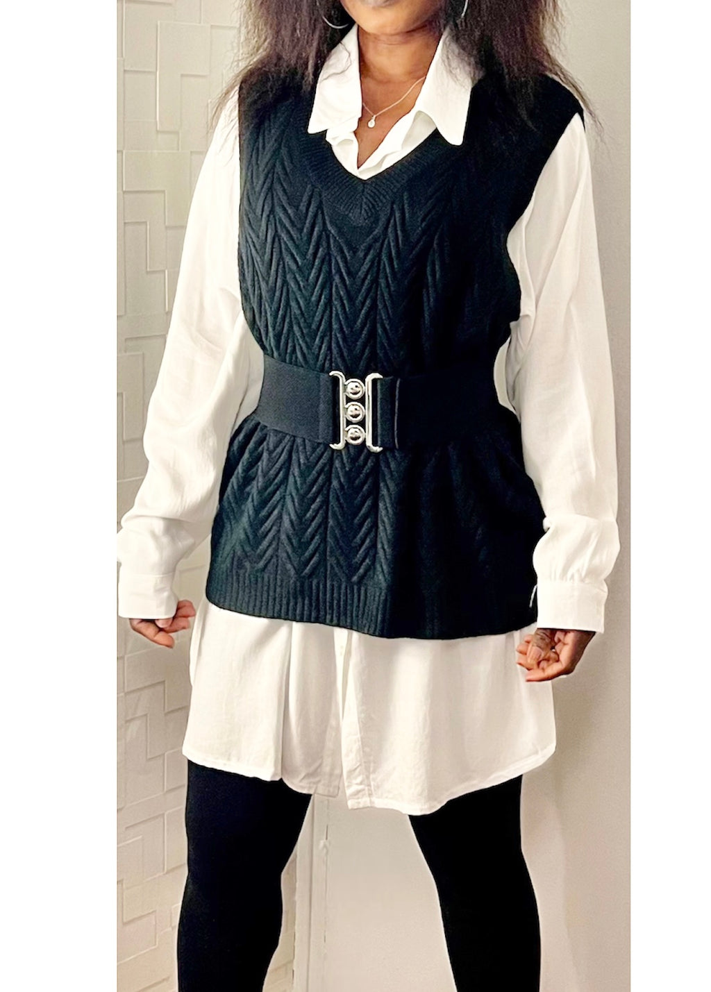 Ensemble chemise + gilet Femme