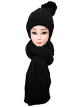 Ensemble bonnet + écharpe femme