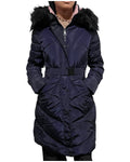 Manteau à capuche avec ceinture Femme