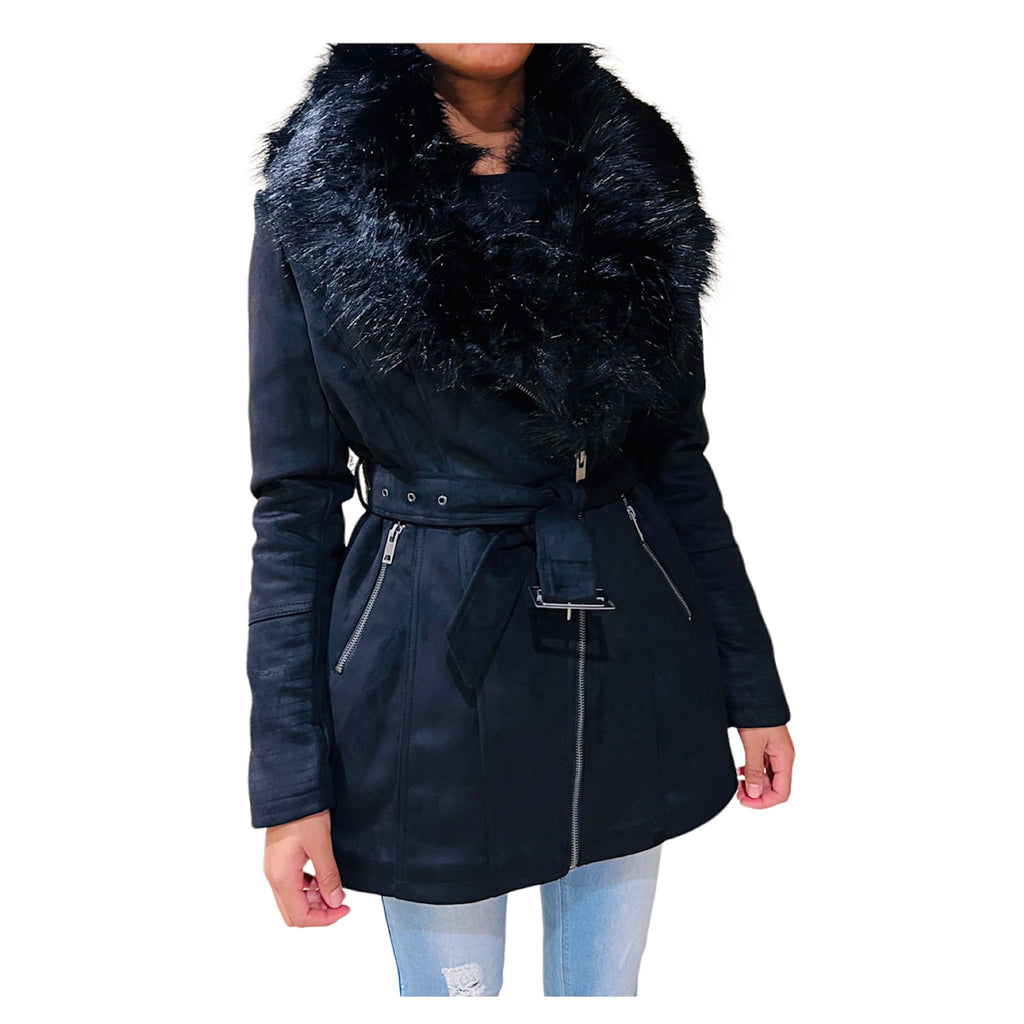 Manteau col en fourrure