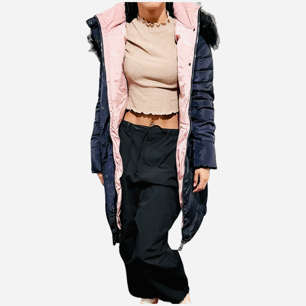Manteau à capuche avec ceinture Femme