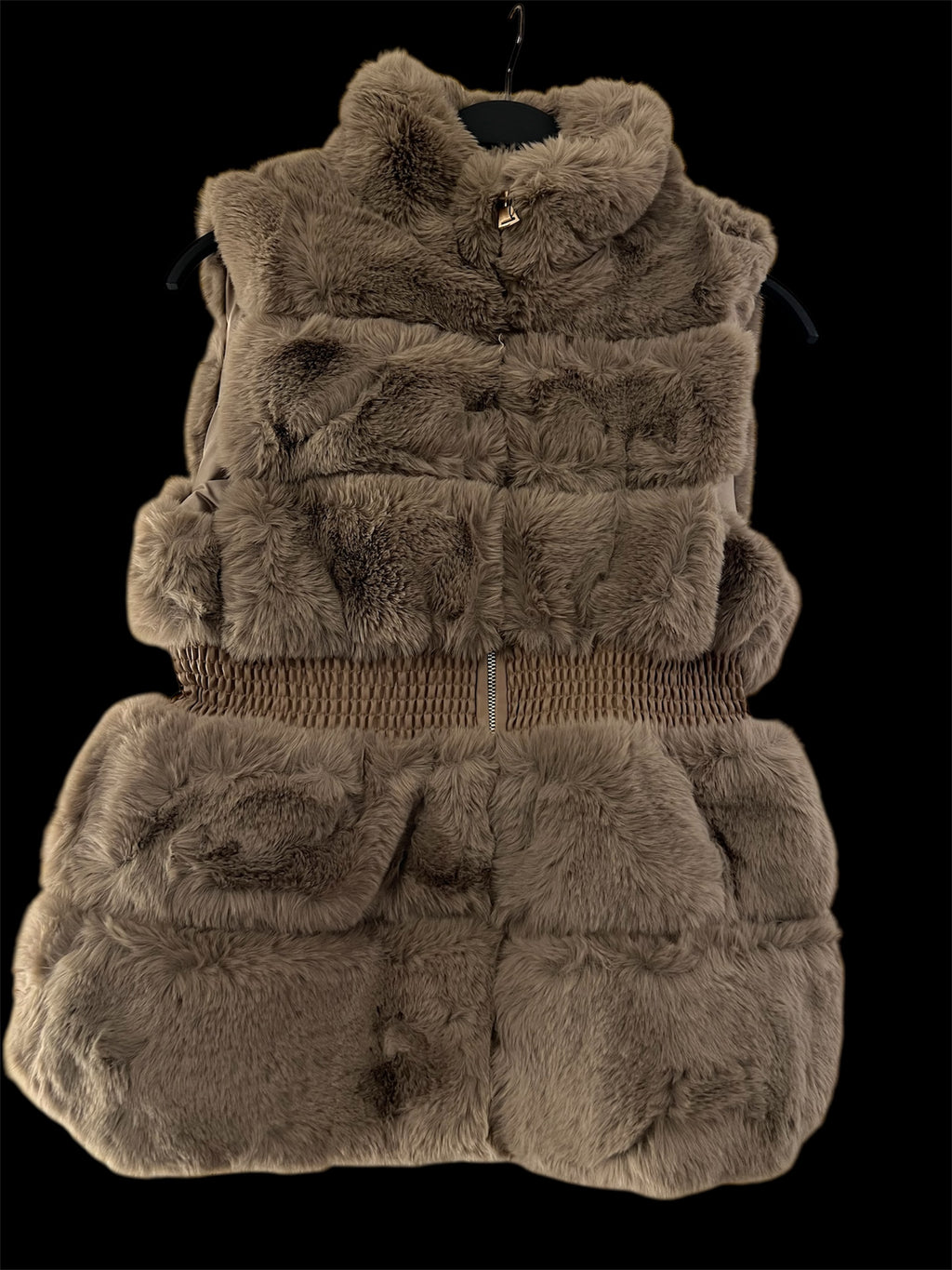 Manteau en fausse fourrure sans manches