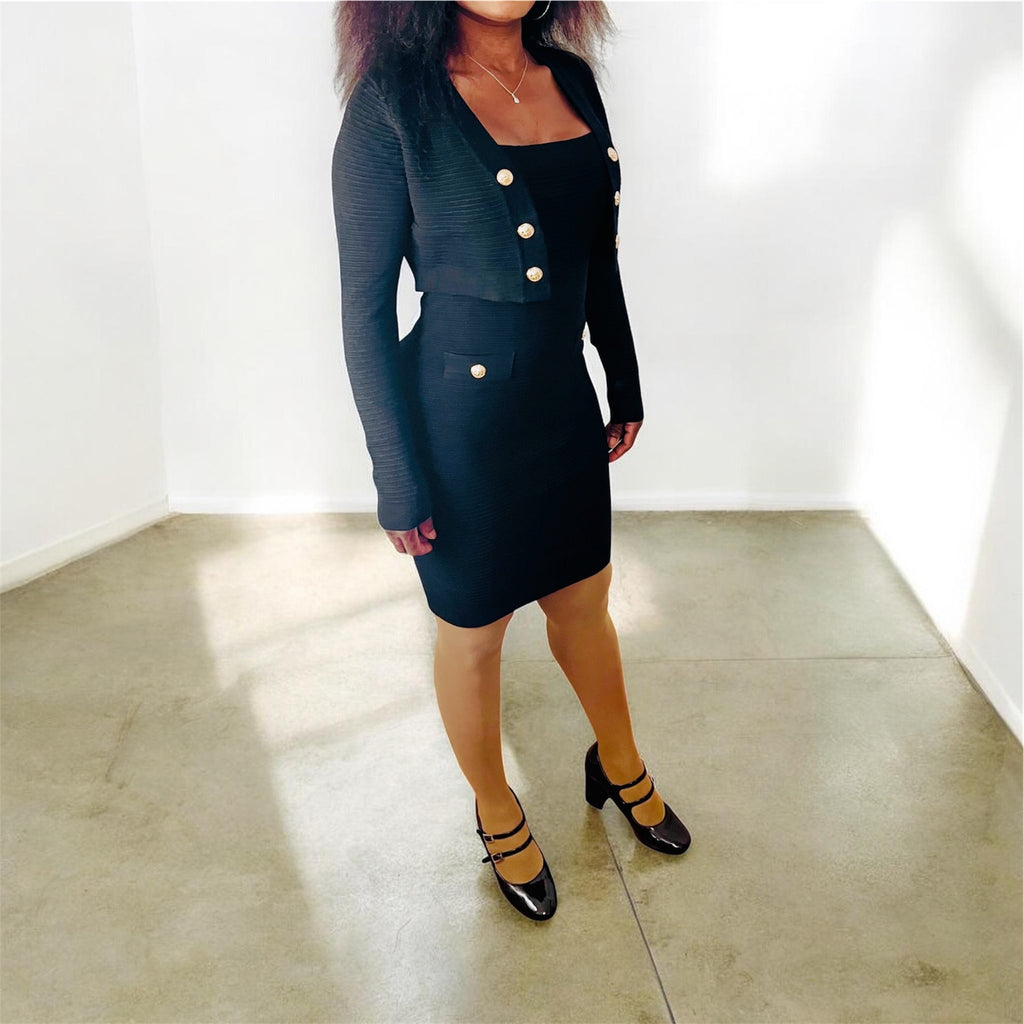 Ensemble robe et gilet Femme