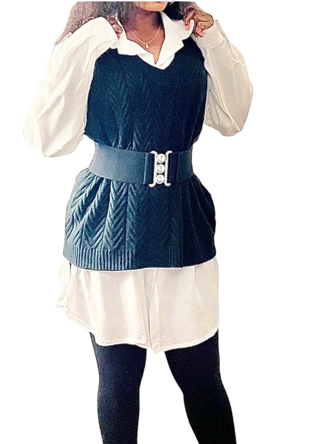 Ensemble chemise + gilet Femme