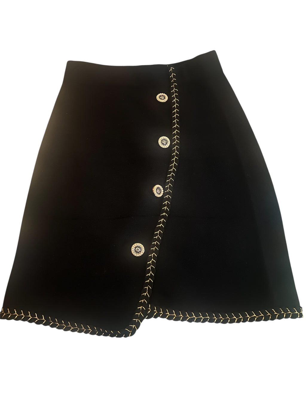 Mini jupe avec boutons dorés