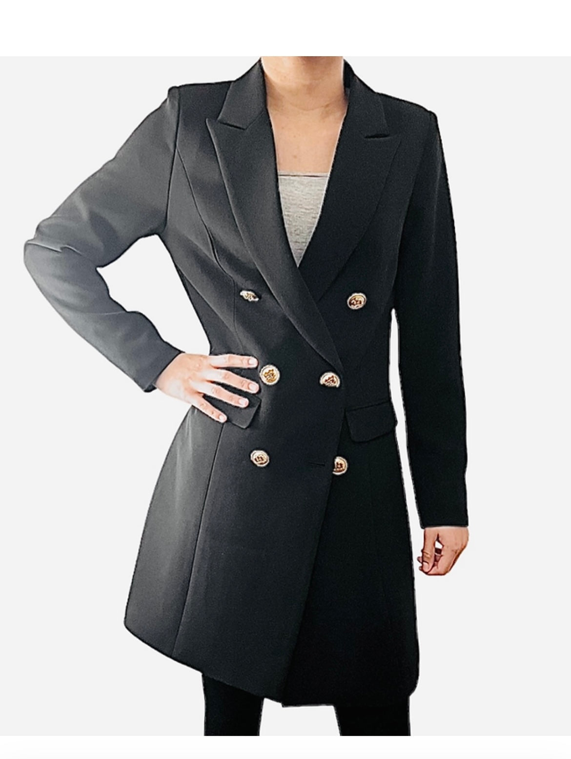 Blazer avec boutons dorés