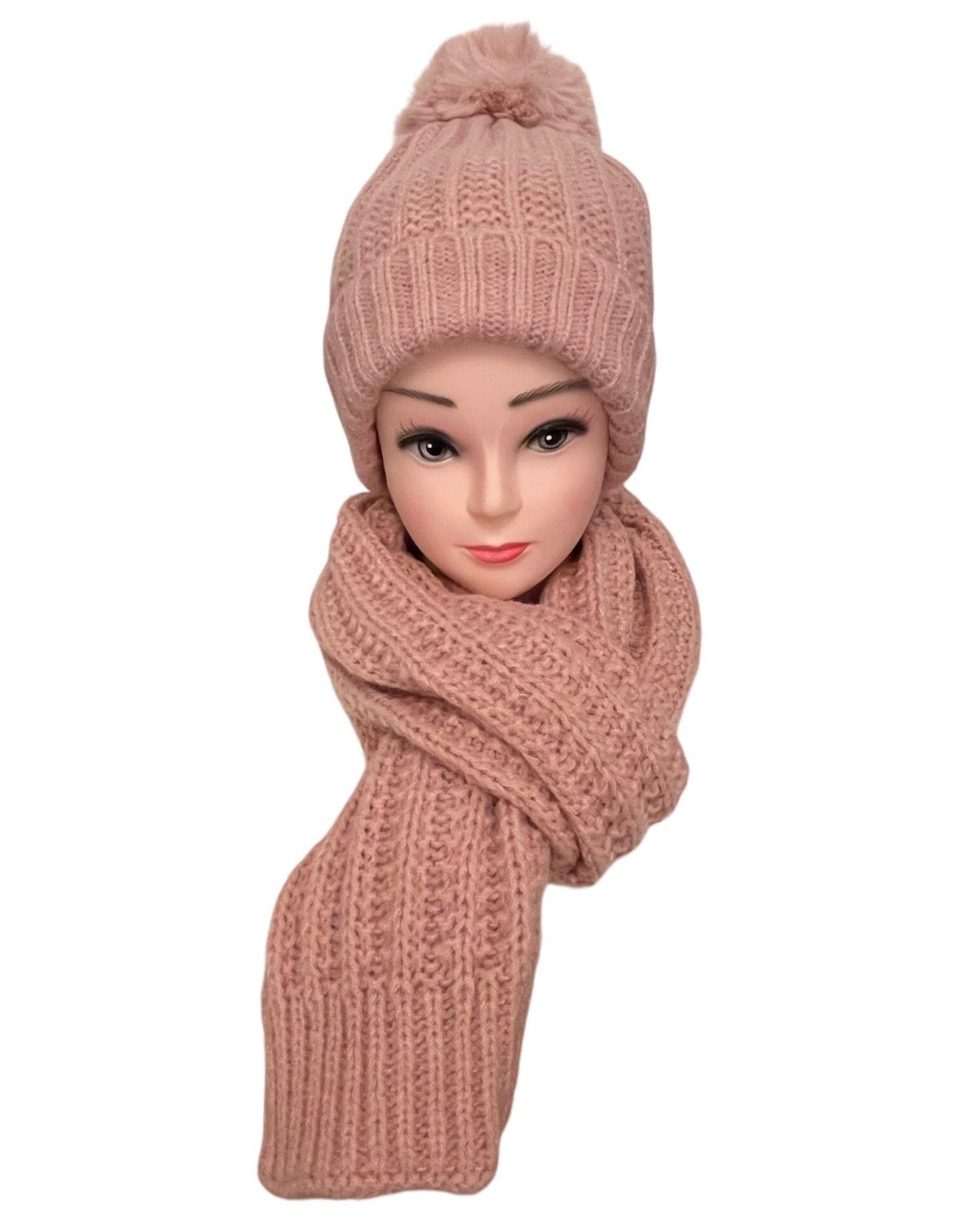 Ensemble bonnet + écharpe femme